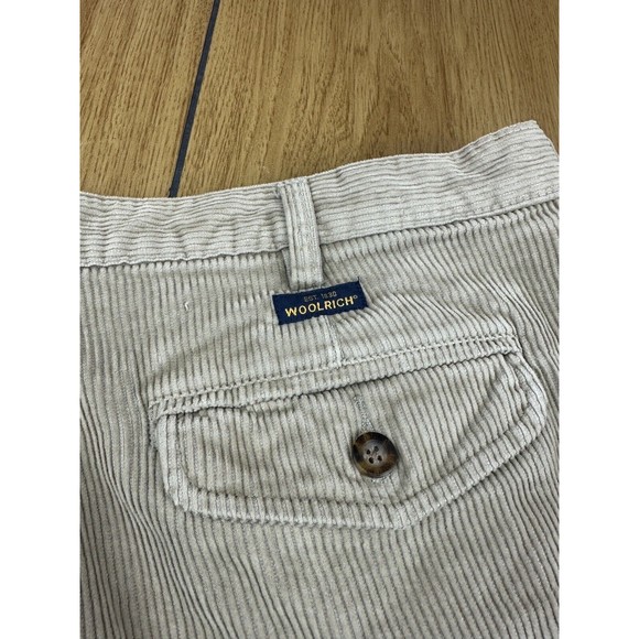 Woolrich Corduroy Pants Mens 36x30 Khaki Pleated Leg Suit Pants Cotton Straight - Picture 12 of 16